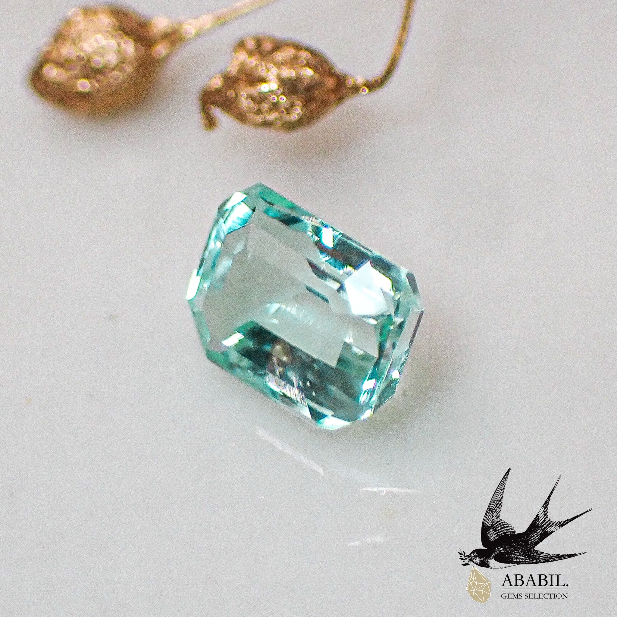 天然ミントベリル0.25ct【ブラジル】☆やさしいミント色☆ – ABABIL.gems