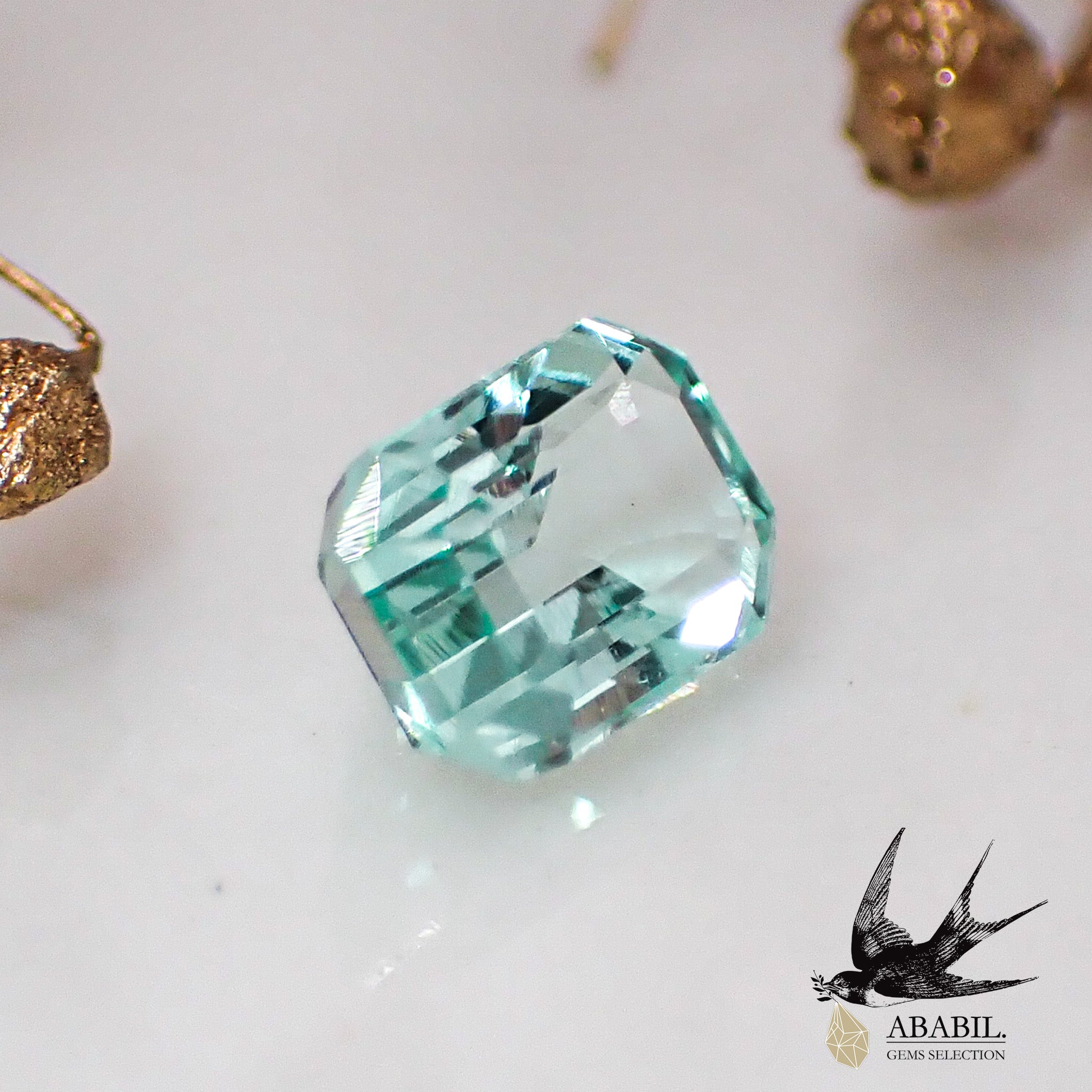 天然ミントベリル0.25ct【ブラジル】☆やさしいミント色☆ – ABABIL.gems