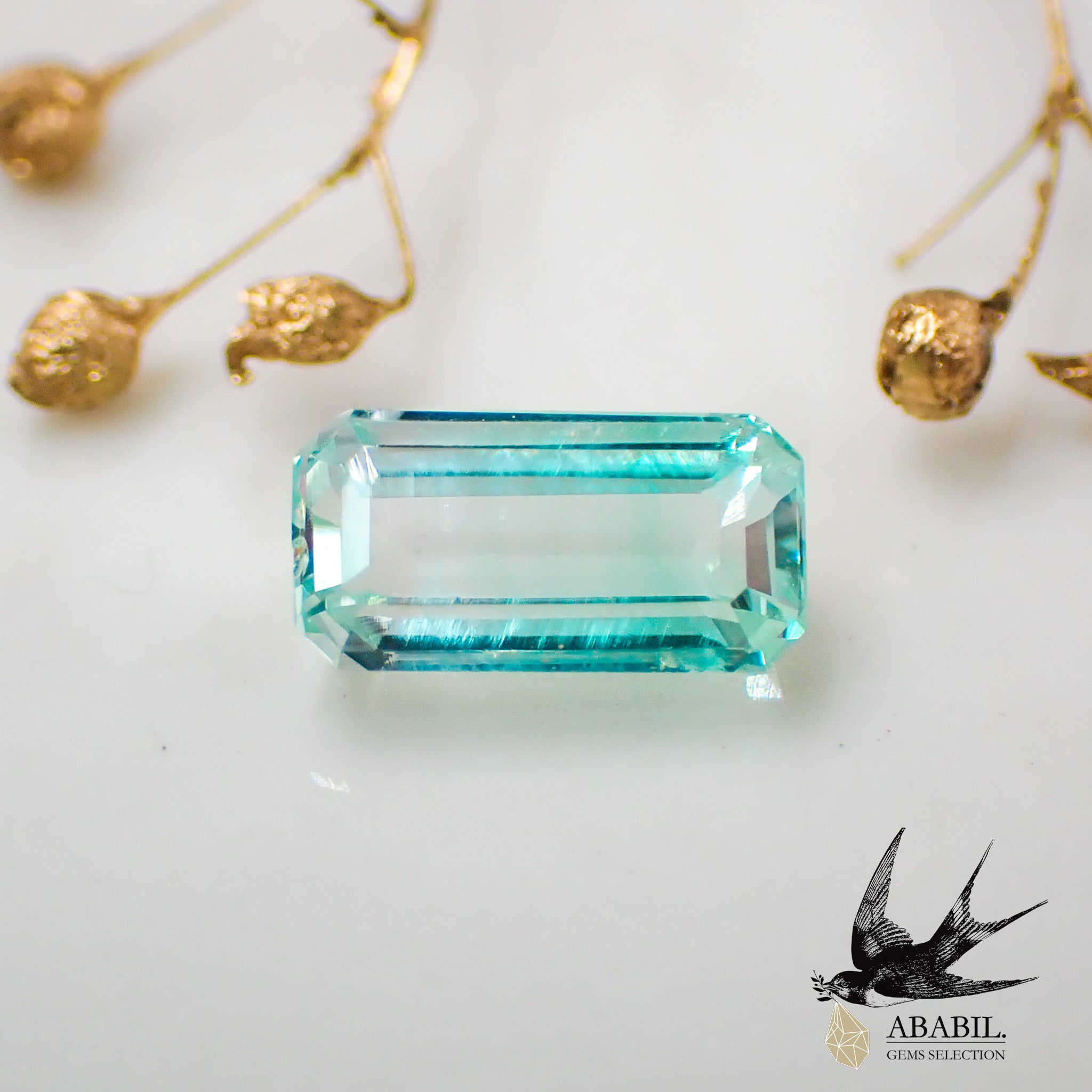 天然ミントベリル0.89ct【ブラジル】☆やさしいミント色☆ – ABABIL.gems