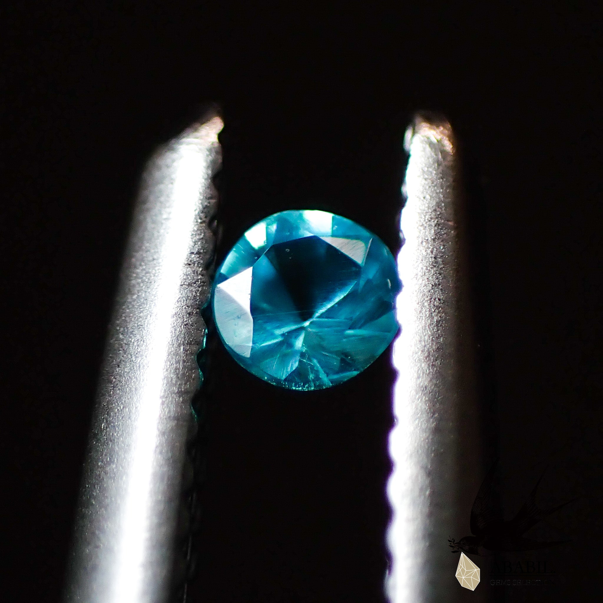 天然パライバトルマリン0.02ct【ブラジル】☆ネオンブルー、蛍光色
