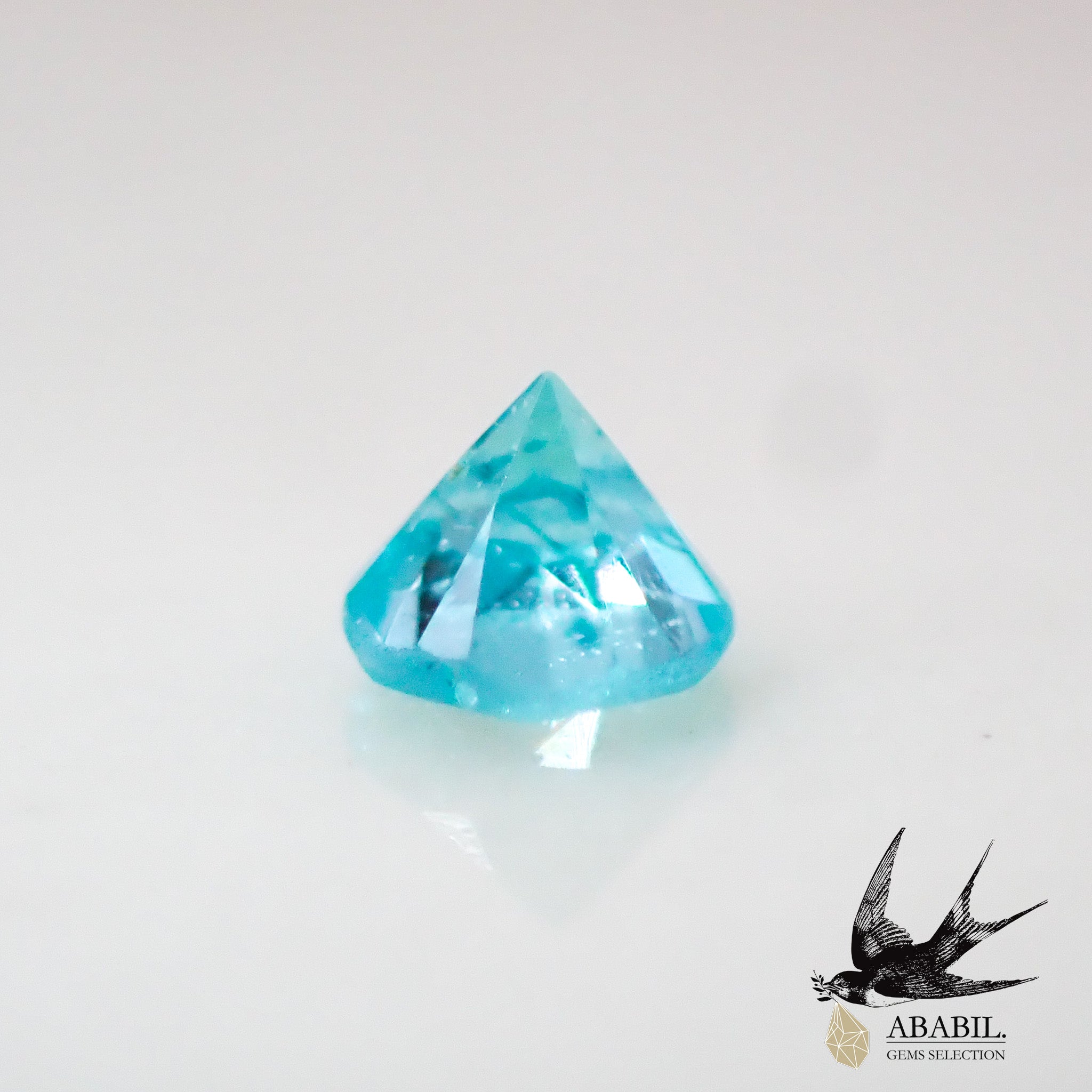 天然パライバトルマリン0.03ct【ブラジル】☆ネオンブルー、蛍光色