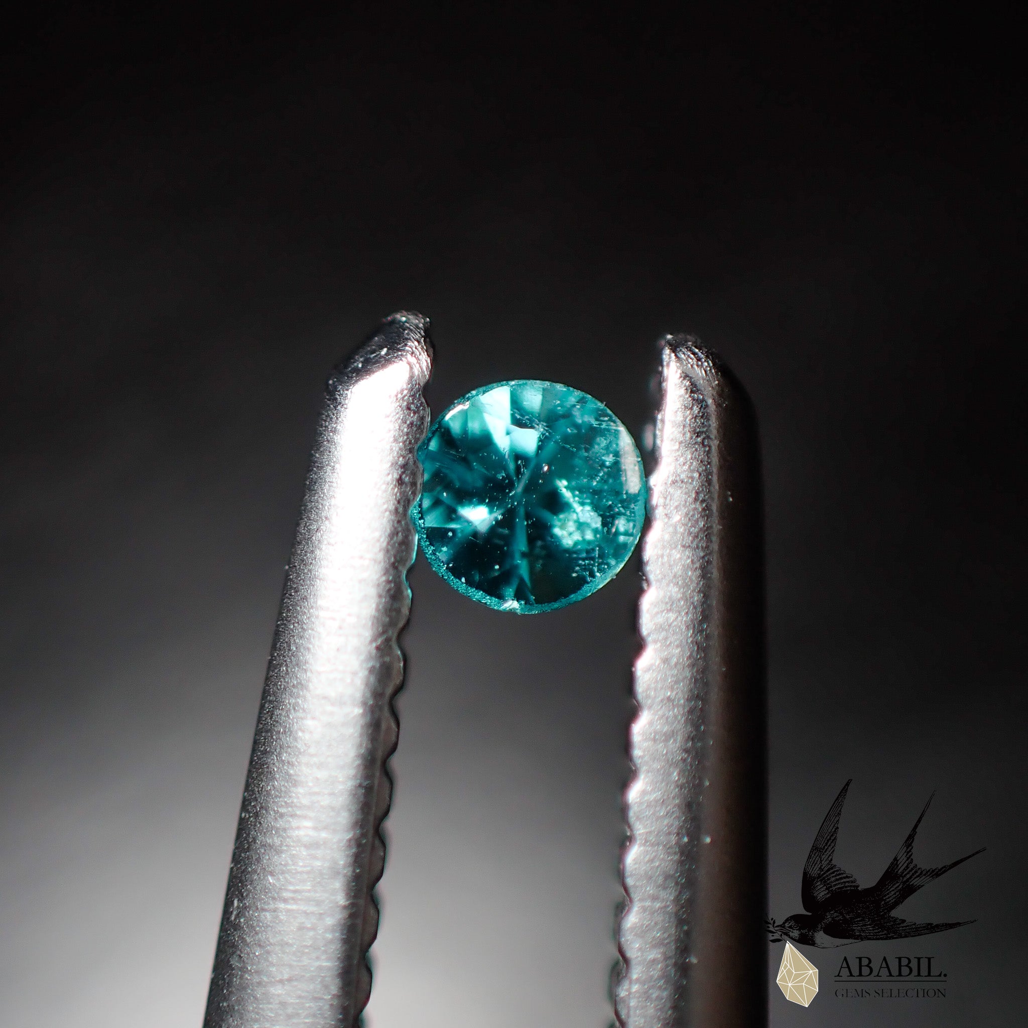 天然パライバトルマリン0.03ct【ブラジル】☆ネオンブルー、蛍光色