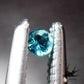 Natural Paraiba tourmaline 0.03ct [Brazil] Neon blue, fluorescent color