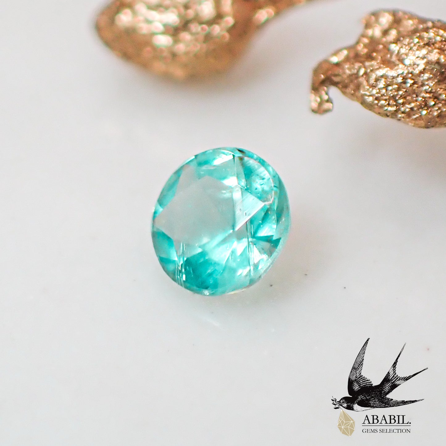 Natural Paraiba tourmaline 0.03ct [Brazil] ★Tiffany blue, fluorescent color★ 