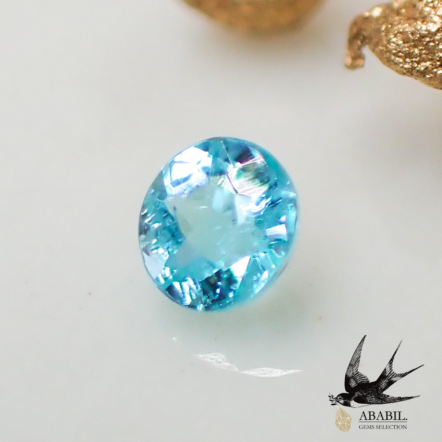 Natural Paraiba tourmaline 0.05ct [Brazil] Neon blue, fluorescent color 