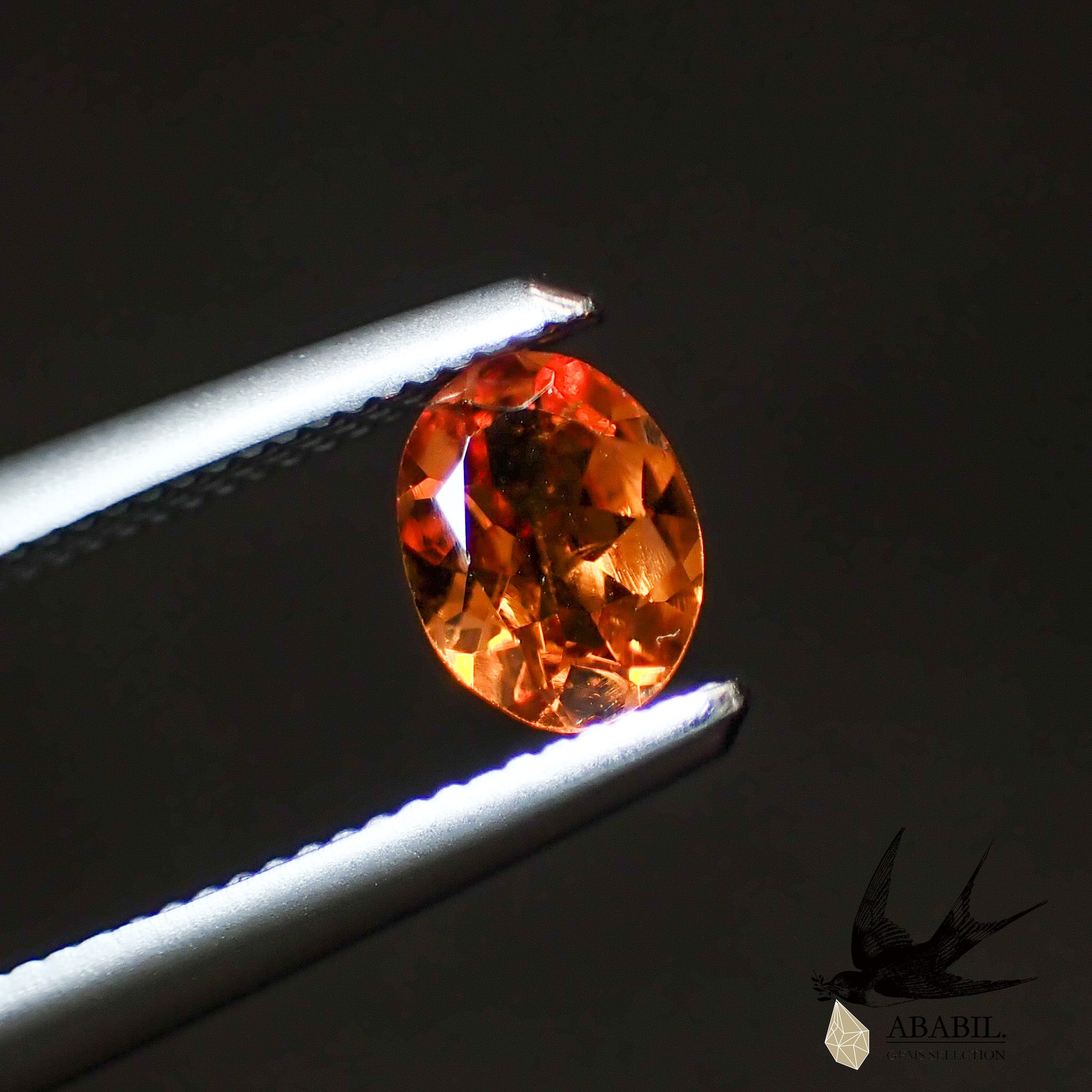 天然スペサルティンガーネット0.33ct【タンザニア】☆オレンジ色に輝き