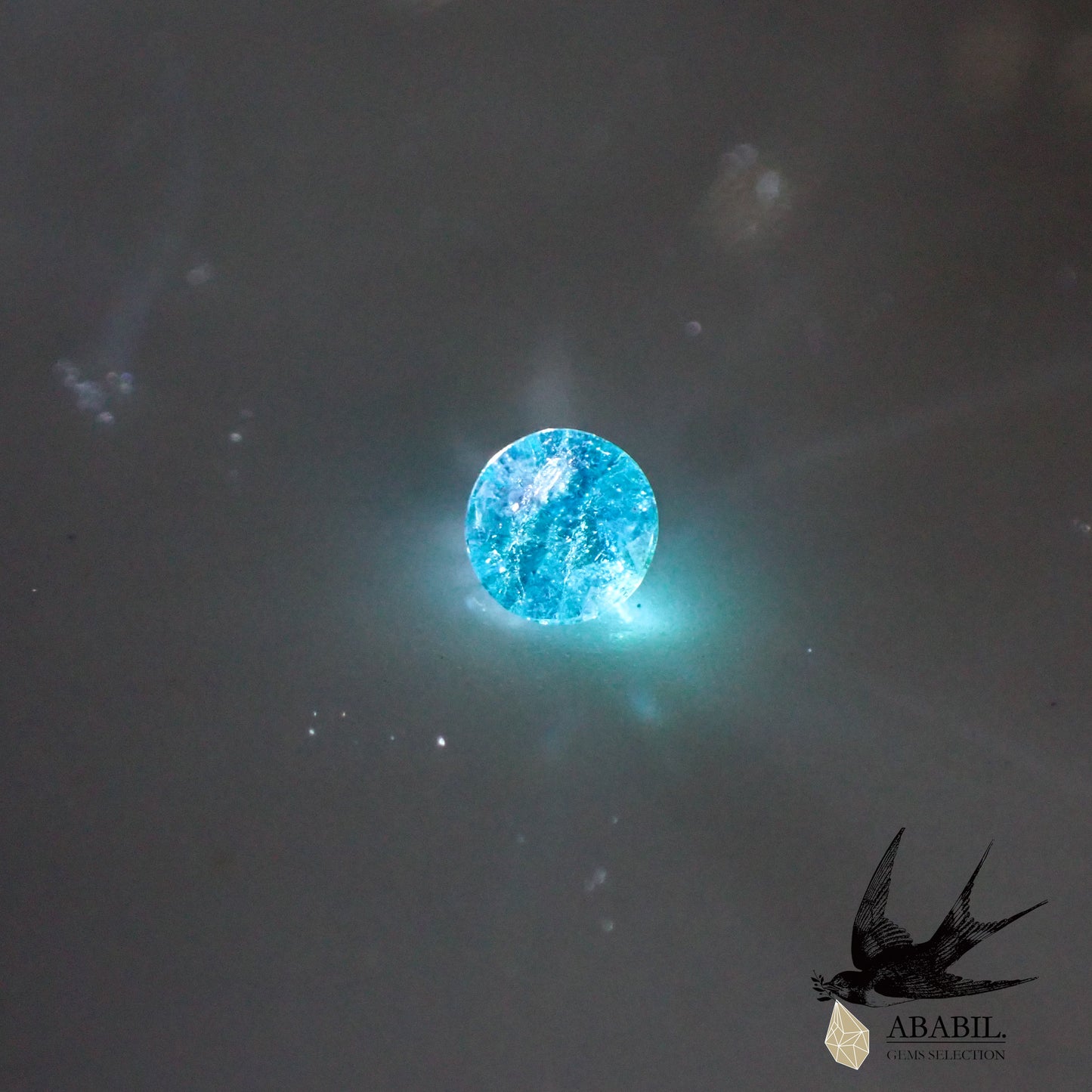 Natural Paraiba tourmaline 0.05ct [Brazil] Neon blue, fluorescent color 